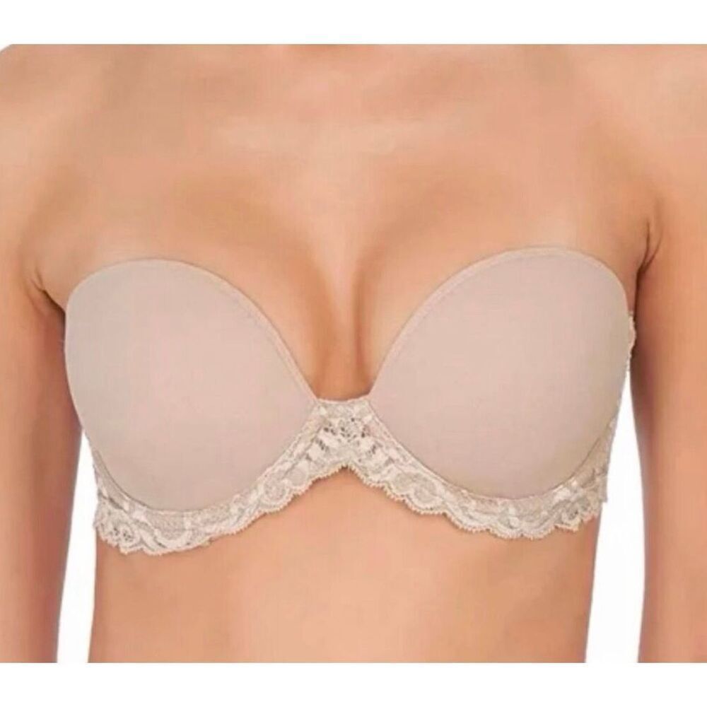 Natori Feathers Strapless Bra | 32D in Tan